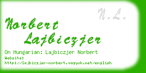 norbert lajbiczjer business card